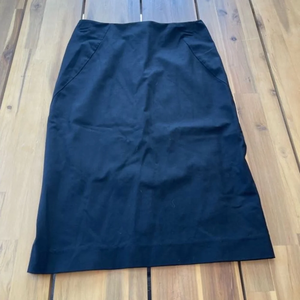 Theory Womens Black Midi Pencil Skirt Size 0